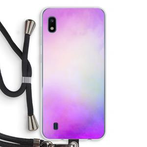 CaseCompany Clouds pastel: Samsung Galaxy A10 Transparant Hoesje met koord