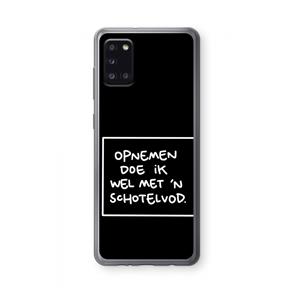 CaseCompany Schotelvod: Samsung Galaxy A31 Transparant Hoesje