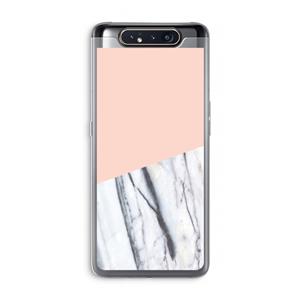 CaseCompany A touch of peach: Samsung Galaxy A80 Transparant Hoesje
