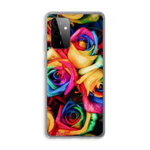 CaseCompany Neon bloemen: Samsung Galaxy A72 Transparant Hoesje