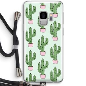 CaseCompany Cactus Lover: Samsung Galaxy S9 Transparant Hoesje met koord