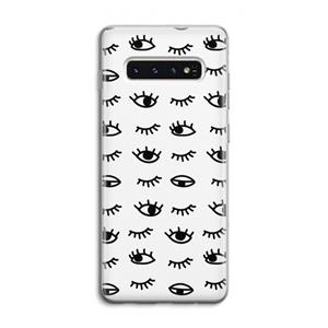 CaseCompany Eye pattern #2: Samsung Galaxy S10 4G Transparant Hoesje