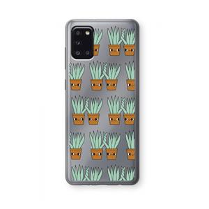 CaseCompany Sansevieria: Samsung Galaxy A31 Transparant Hoesje