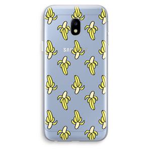 CaseCompany Bananas: Samsung Galaxy J3 (2017) Transparant Hoesje