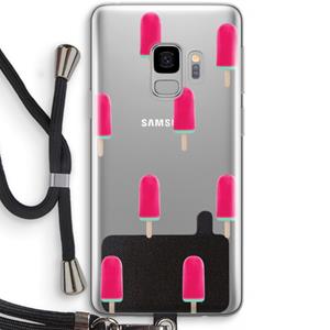 CaseCompany Waterijsje: Samsung Galaxy S9 Transparant Hoesje met koord