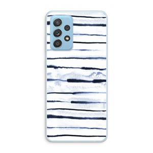 CaseCompany Ink Stripes: Samsung Galaxy A73 Transparant Hoesje