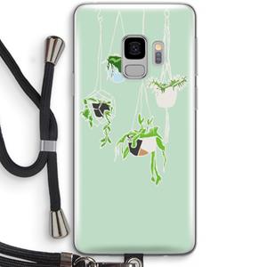 CaseCompany Hang In There: Samsung Galaxy S9 Transparant Hoesje met koord