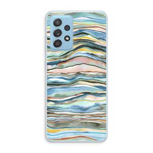 CaseCompany Watercolor Agate: Samsung Galaxy A73 Transparant Hoesje