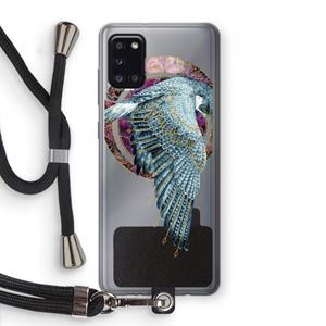 CaseCompany Golden Falcon: Samsung Galaxy A31 Transparant Hoesje met koord