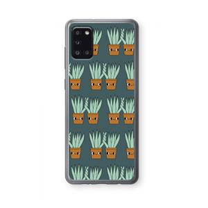 CaseCompany Sansevieria: Samsung Galaxy A31 Transparant Hoesje