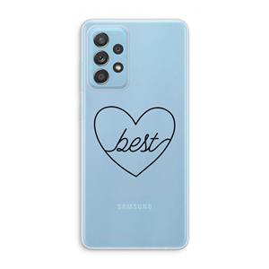 CaseCompany Best heart black: Samsung Galaxy A73 Transparant Hoesje