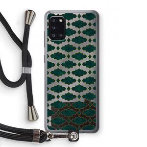 CaseCompany Moroccan tiles: Samsung Galaxy A31 Transparant Hoesje met koord
