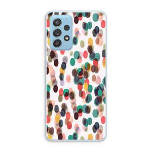 CaseCompany Tropical Dots: Samsung Galaxy A73 Transparant Hoesje