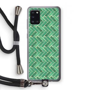 CaseCompany Moroccan tiles 2: Samsung Galaxy A31 Transparant Hoesje met koord