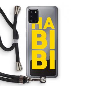 CaseCompany Habibi Blue: Samsung Galaxy A31 Transparant Hoesje met koord