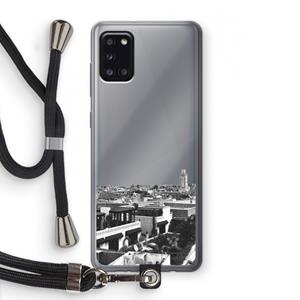 CaseCompany Marrakech Skyline : Samsung Galaxy A31 Transparant Hoesje met koord