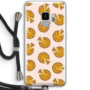 CaseCompany You Had Me At Pizza: Samsung Galaxy S9 Transparant Hoesje met koord