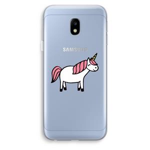 CaseCompany Eenhoorn: Samsung Galaxy J3 (2017) Transparant Hoesje