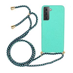 Lunso Backcover hoes met koord - Samsung Galaxy S21 Plus- Cyaan