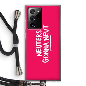 CaseCompany Neuters (roze): Samsung Galaxy Note 20 Ultra / Note 20 Ultra 5G Transparant Hoesje met koord