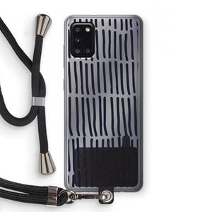 CaseCompany Moroccan stripes: Samsung Galaxy A31 Transparant Hoesje met koord
