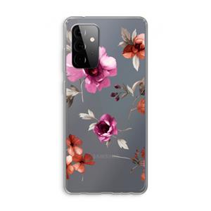 CaseCompany Geschilderde bloemen: Samsung Galaxy A72 Transparant Hoesje