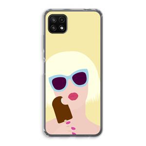 CaseCompany Ice cream: Samsung Galaxy A22 5G Transparant Hoesje