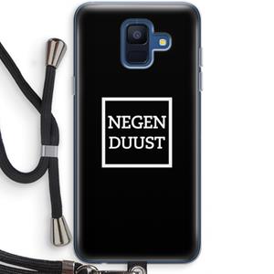 CaseCompany Negenduust black: Samsung Galaxy A6 (2018) Transparant Hoesje met koord