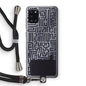 CaseCompany Moroccan Print: Samsung Galaxy A31 Transparant Hoesje met koord