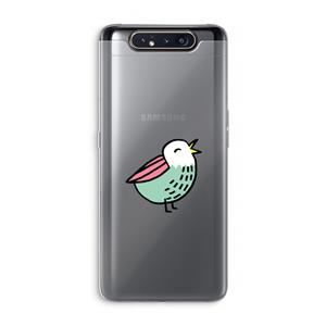 CaseCompany Birdy: Samsung Galaxy A80 Transparant Hoesje