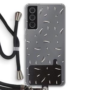 CaseCompany Hipster stripes: Samsung Galaxy S21 FE Transparant Hoesje met koord