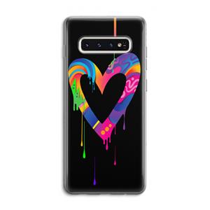 CaseCompany Melts My Heart: Samsung Galaxy S10 4G Transparant Hoesje