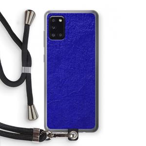 CaseCompany Majorelle Blue: Samsung Galaxy A31 Transparant Hoesje met koord