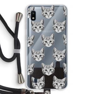 CaseCompany Kitten: Samsung Galaxy A10 Transparant Hoesje met koord