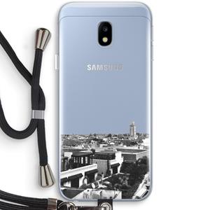 CaseCompany Marrakech Skyline : Samsung Galaxy J3 (2017) Transparant Hoesje met koord