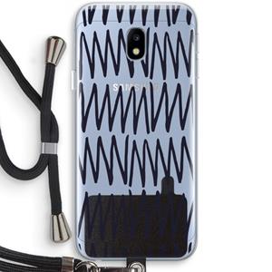 CaseCompany Marrakech Zigzag: Samsung Galaxy J3 (2017) Transparant Hoesje met koord
