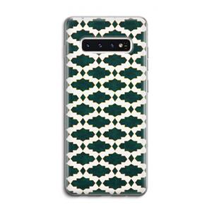 CaseCompany Moroccan tiles: Samsung Galaxy S10 4G Transparant Hoesje