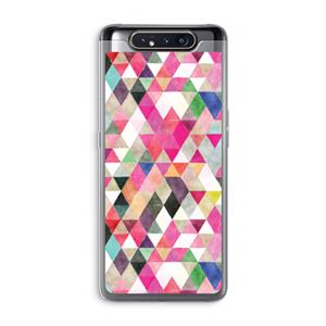 CaseCompany Gekleurde driehoekjes: Samsung Galaxy A80 Transparant Hoesje