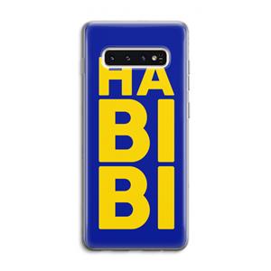 CaseCompany Habibi Blue: Samsung Galaxy S10 4G Transparant Hoesje