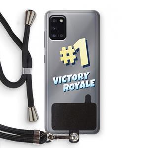 CaseCompany Victory Royale: Samsung Galaxy A31 Transparant Hoesje met koord