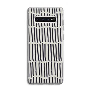 CaseCompany Moroccan stripes: Samsung Galaxy S10 4G Transparant Hoesje