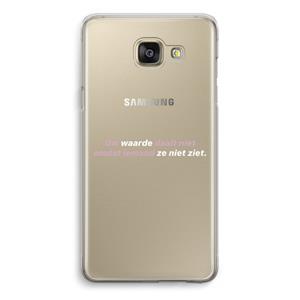 CaseCompany uw waarde daalt niet: Samsung Galaxy A5 (2016) Transparant Hoesje
