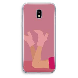 CaseCompany Pink boots: Samsung Galaxy J3 (2017) Transparant Hoesje