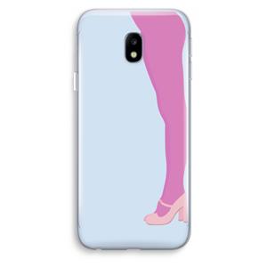 CaseCompany Pink panty: Samsung Galaxy J3 (2017) Transparant Hoesje