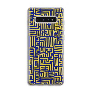 CaseCompany Majorelle Blue Print: Samsung Galaxy S10 4G Transparant Hoesje
