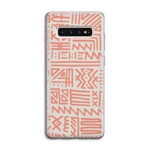 CaseCompany Marrakech Pink: Samsung Galaxy S10 4G Transparant Hoesje