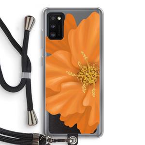 CaseCompany Orange Ellila flower: Samsung Galaxy A41 Transparant Hoesje met koord