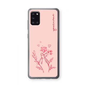 CaseCompany Giving Flowers: Samsung Galaxy A31 Transparant Hoesje