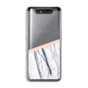 CaseCompany A touch of peach: Samsung Galaxy A80 Transparant Hoesje