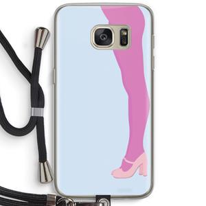 CaseCompany Pink panty: Samsung Galaxy S7 Transparant Hoesje met koord